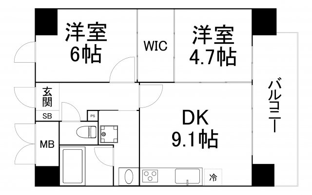 【間取り】 | アルセダーコートウメキタ 