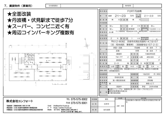 FORT丹波橋の区画図