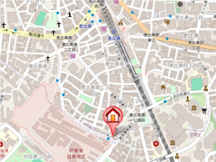 レジディア恵比寿南の地図