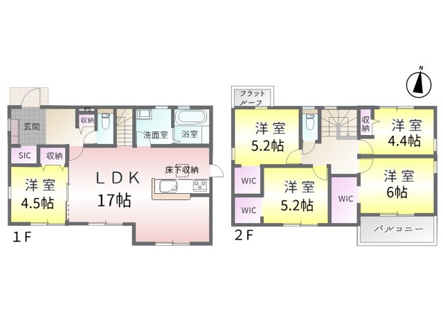 春日井市高森台６丁目(全2棟)の間取り