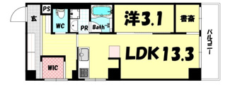 【間取り】 | ライオンズマンション神戸元町第2