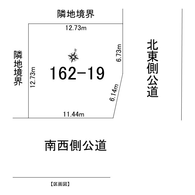 網走市錦町１６２番地１９ 中古売家の区画図