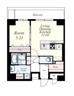 ソールオリエンス博多の間取り