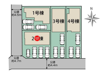 【区画図】 | 豊橋市西高師町 新築一戸建て 1号棟 | 1号棟の区画図です