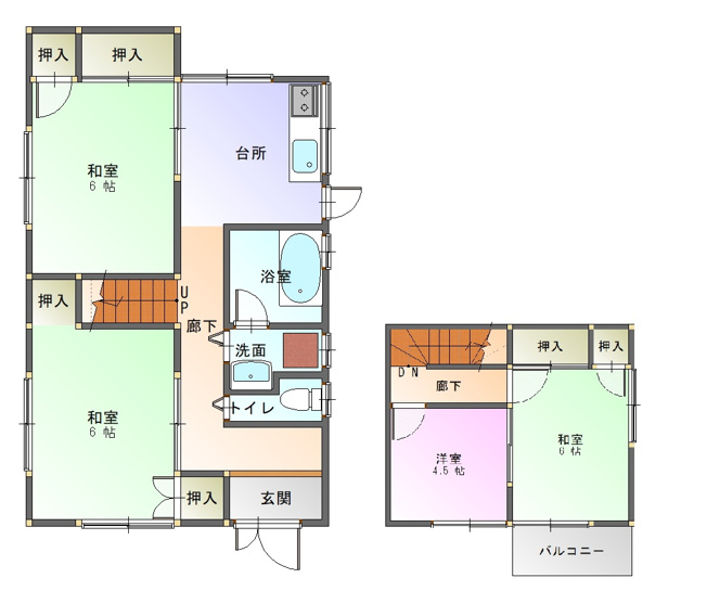 【間取り】 | 洲本市桑間　中古住宅