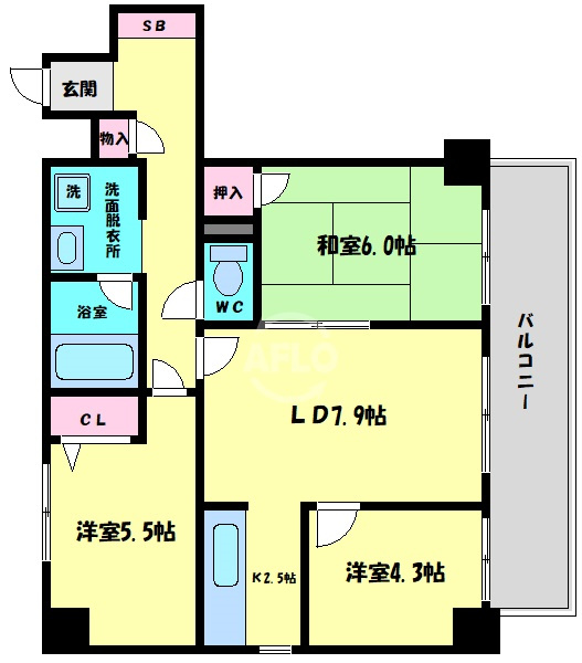 第一玉造マンションの間取り|第一玉造マンション　間取り