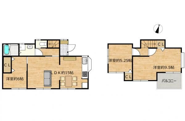 【間取り】 | 南区老司１丁目 　中古一戸建☆仲介手数料無料☆