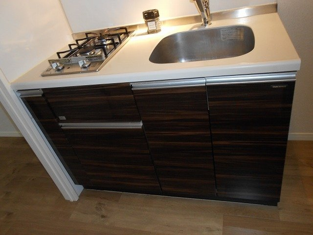 NISHI IKEBUKURO RESIDENCEのキッチン|システムキッチン（2口ガスコンロ）