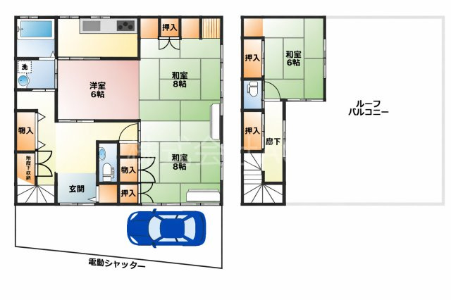 吉田1丁目貸店舗の間取り
