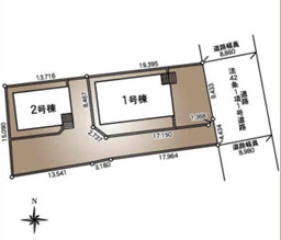 筑西市井上第1　新築戸建　2号棟の区画図