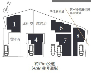 仲介手数料無料　横浜市中区本牧間門の区画図