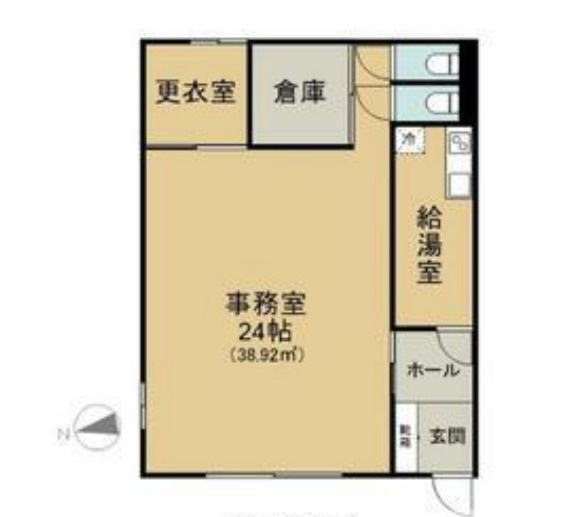 大分市泉町の店舗一部の間取り