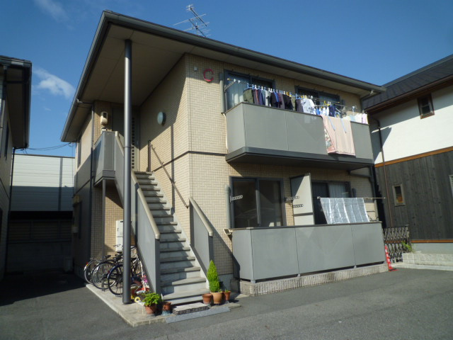 倉敷市茶屋町のアパートの外観