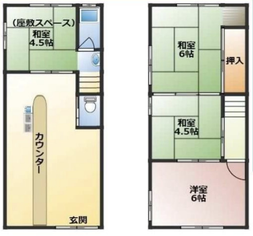 永和1丁目貸店舗付き住宅の間取り