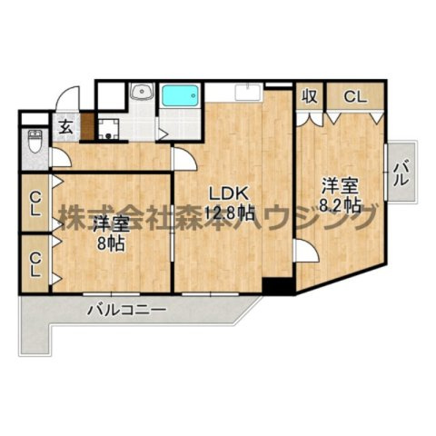 【間取り】 | 　シャトー東寝屋川
