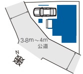 神谷3丁目新築戸建の区画図