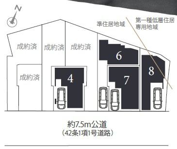 仲介手数料無料　横浜市中区本牧間門の区画図