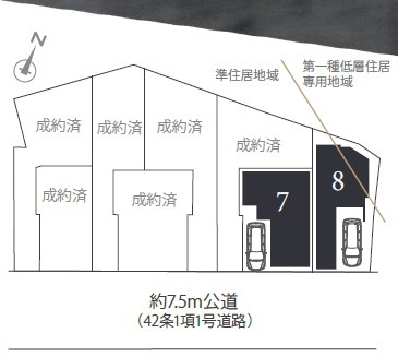 仲介手数料無料　横浜市中区本牧間門の区画図