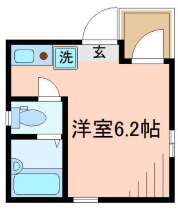 荒川区西尾久５丁目のアパートの間取り