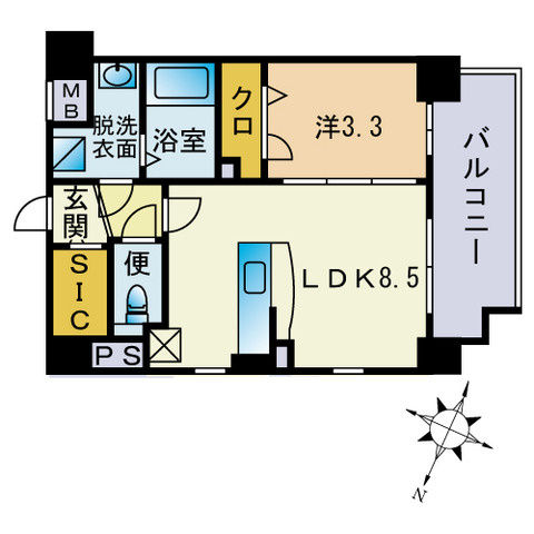 リブライト天神の間取り