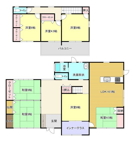 【間取り】 | 田主丸町志塚島6LDK戸建