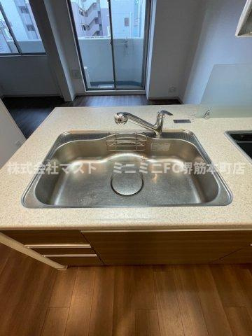 大阪市中央区東高麗橋の賃貸マンションのキッチン