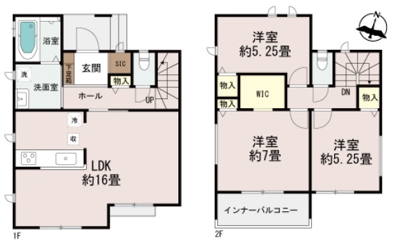 糸満市西崎町（全2棟）ラストA号棟の間取り|A号棟　