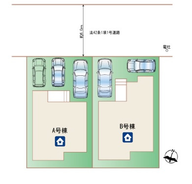 糸満市西崎町（全2棟）ラストA号棟の区画図|A号棟　