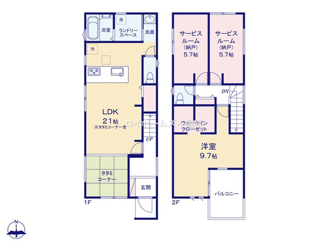 【間取り】 | 名古屋市西区清里町260『仲介料無料』新築戸建て | 1号棟