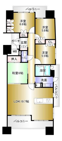 ＭＪＲ久留米城南の間取り
