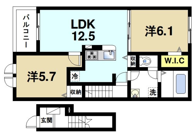 セレノ生駒Ⅱの間取り