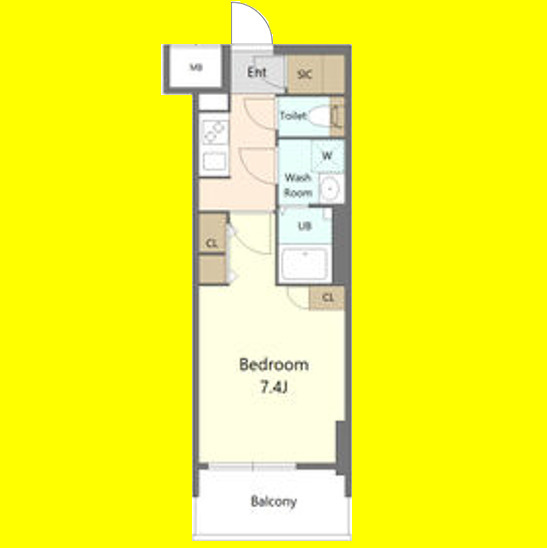 S-RESIDENCE高岳駅前awake(アウェイク)　名古屋市賃貸　仲介手数料無料の間取り