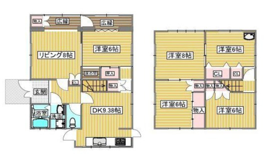 楠風台貸家の間取り