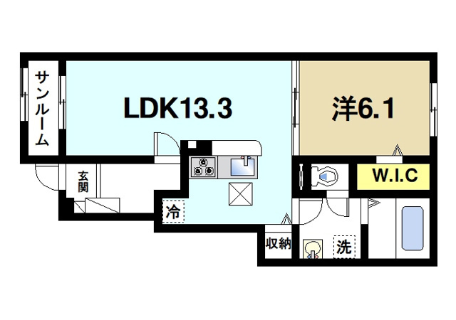 セレノ生駒Ⅱの間取り|使いやすい間取りです