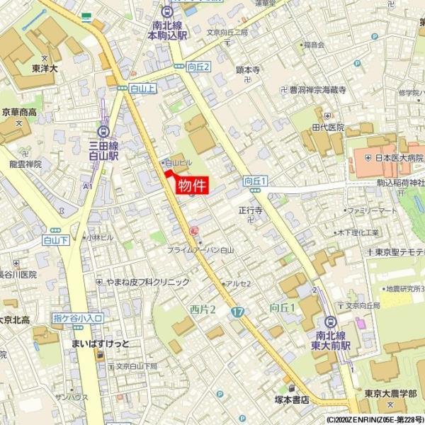 シエル白山　Ａ館の地図