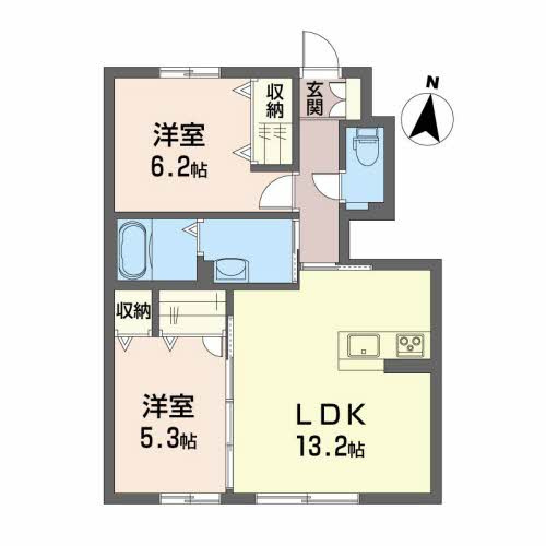 シャーメゾン中久万の間取り