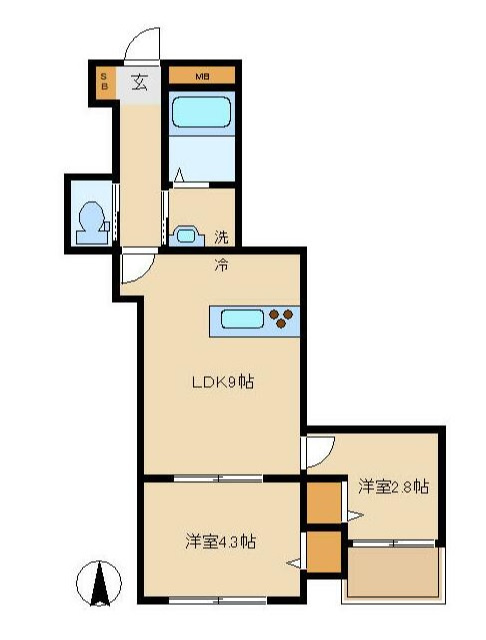 第75シンエイビルの間取り|間取り