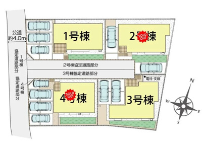 【区画図】 | 三島市谷田 新築一戸建て 3号棟 | 3号棟の区画図です