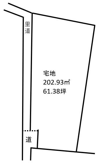 朝倉市入地　売り土地の区画図