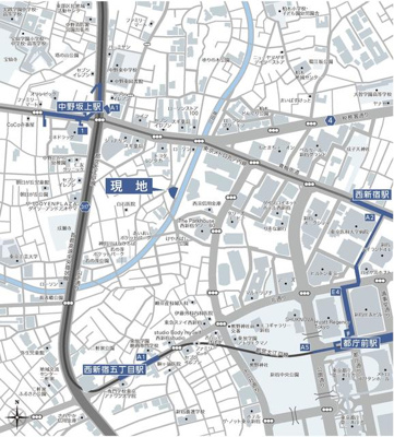 【地図】 | ルフォンプログレ中野坂上