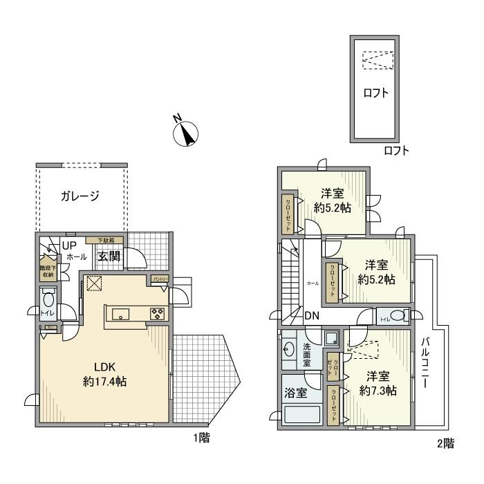 田園調布本町戸建の間取り
