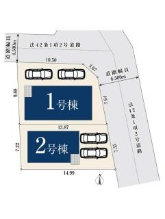 横浜市磯子区岡村８丁目の新築一戸建の区画図|限定2棟の販売です！
お気軽にお問合せ下さい！
