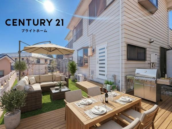 横浜市港北区仲手原２丁目の中古一戸建の庭|お庭もついています！
家庭菜園や、お子様のプールなど、使い方は様々です！
※CGにてお庭を加工しています。