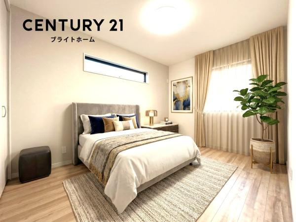 横浜市鶴見区北寺尾７丁目の新築一戸建の洋室|本画像はAIがCGで家具作成しており、実際の現地に家具は設置されておりません。また、販売価格に家具等は含まれておりません。