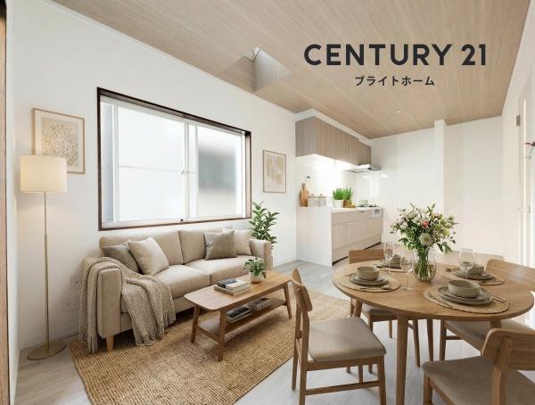横浜市青葉区田奈町の中古一戸建の居間・リビング|家族が自然と集まるリビングは
落ち着きのある空間です♪
※家具はCG加工しています。