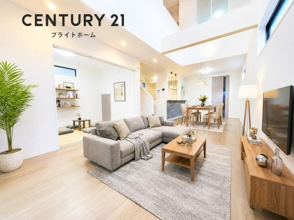 横浜市磯子区洋光台６丁目の新築一戸建の居間・リビング|家族が自然と集まるリビングは
落ち着きのある空間です♪
※家具はCG加工しています。