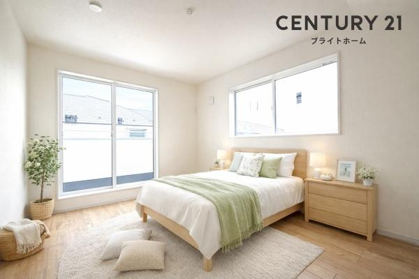 横浜市保土ケ谷区新井町の新築一戸建の洋室|落ち着きのある洋室です！
休日はこちらでおくつろぎ下さい♪
※家具等はCGでの参考レイアウトです。