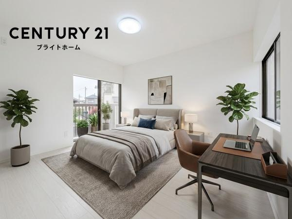 横浜市緑区いぶき野の中古一戸建の洋室|落ち着きのある洋室です！
休日はこちらでおくつろぎ下さい♪
※家具等はCGでの参考レイアウトです。