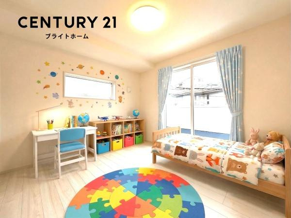 横浜市保土ケ谷区新井町の新築一戸建の洋室|本画像はAIがCGで家具作成しており、実際の現地に家具は設置されておりません。また、販売価格に家具等は含まれておりません。