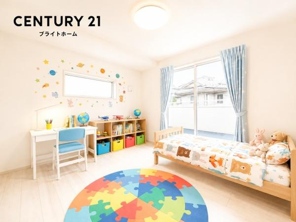 横浜市保土ケ谷区新井町の新築一戸建の洋室|本画像はAIがCGで家具作成しており、実際の現地に家具は設置されておりません。また、販売価格に家具等は含まれておりません。